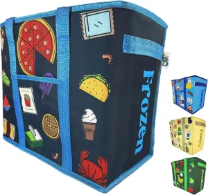 | Reusable Grocery Bags, Large Shopping Bags with Straps, Zipper or Drawstring - Leakproof Insulated Cooler Bag