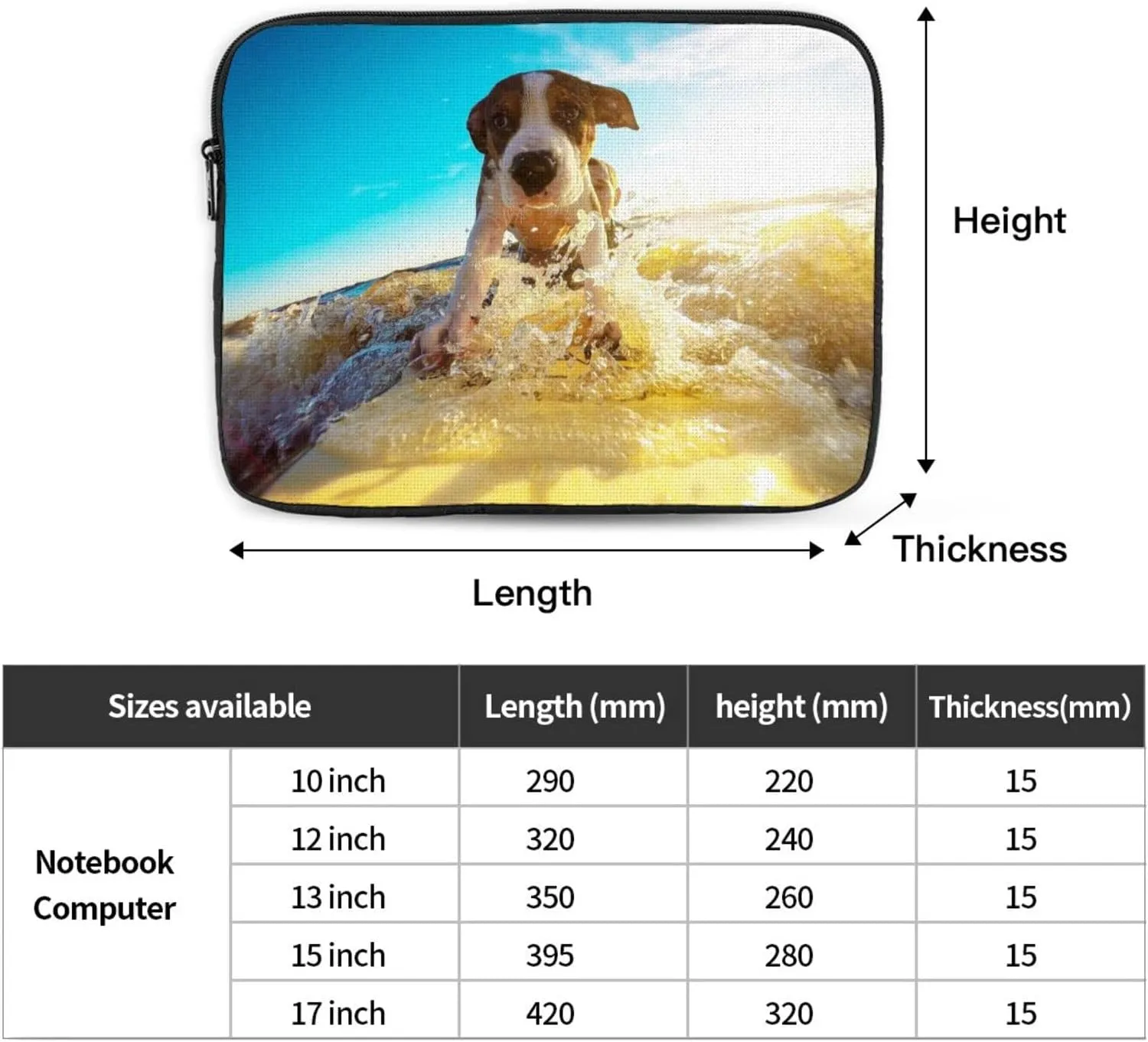 1-500PCS Custom Laptop Sleeve Bag Personalized Laptop Case Tablet Bag Briefcase Design Your Image Photo Text Logo Computer Notebook Bag for Men Women 10 12 13 15 17 Inch