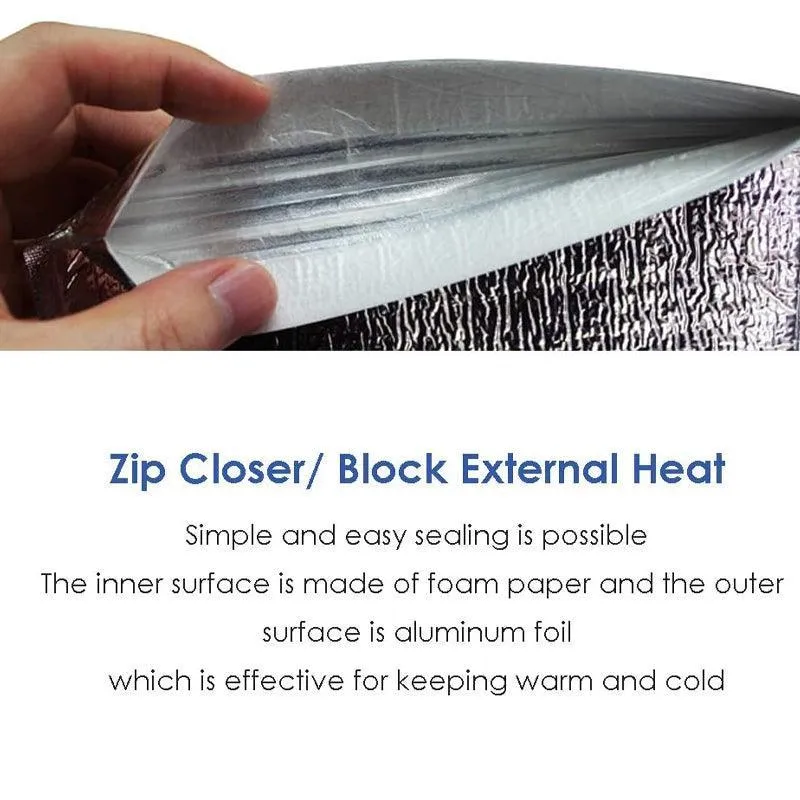 100Pcs Aluminum Foil Insulated Food Storage Bags for Thermal Cooling