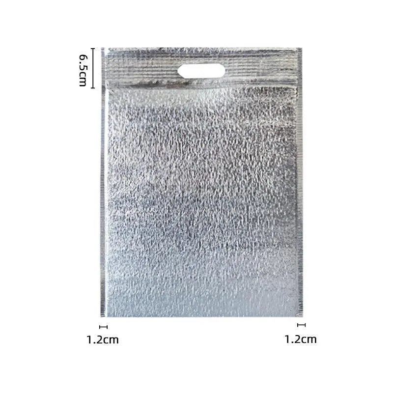 100Pcs Aluminum Foil Insulated Food Storage Bags for Thermal Cooling