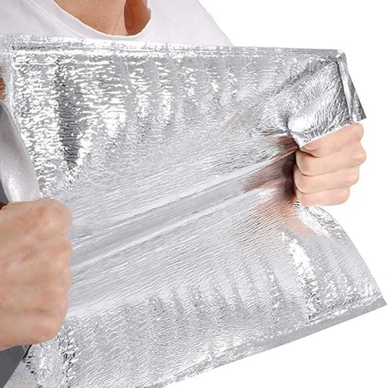 100Pcs Aluminum Foil Insulated Food Storage Bags for Thermal Cooling