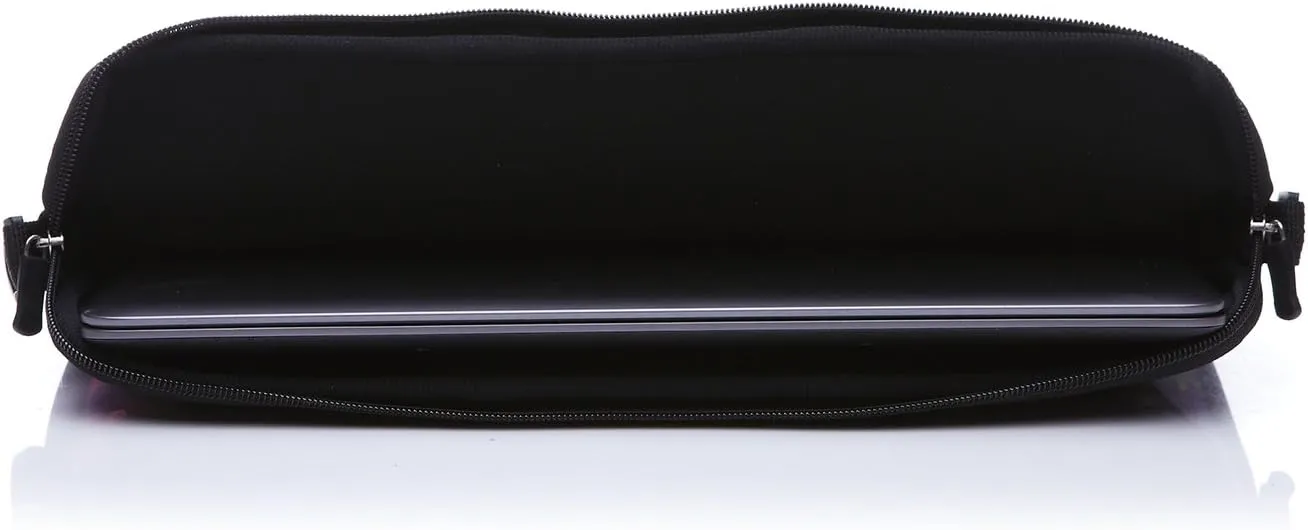 11-Inch to 12-Inch Neoprene Laptop Sleeve Case Bag with shoulder strap For 11", 11.6", 12" Ultrabook/Acer/Asus/Dell/HP/Toshiba/Lenovo/Chromebook (Grey cat with blue eyes)