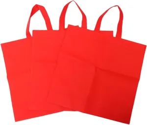12 Pack Non-woven Fabric Shopping Bags 45x35x12cm Grocery Bag Set Heavy Duty Portable Retail Store