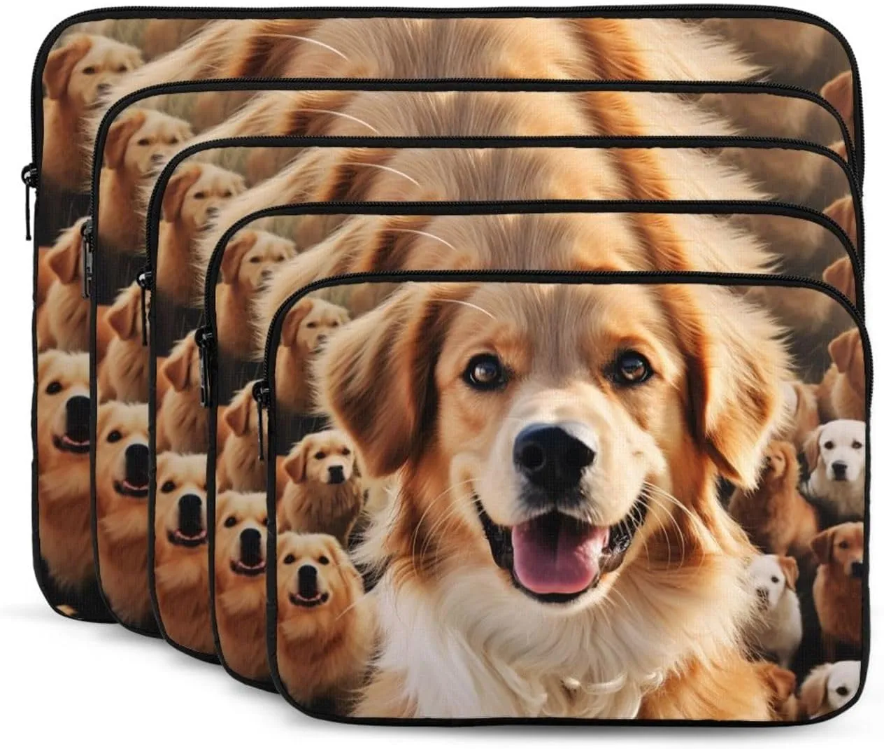 13 Inch Laptop Sleeve Bag Waterproof Shockproof Laptop Case Bag Dogs Retriever Computer Skin Bags Lightweight Tablet Carrying Case