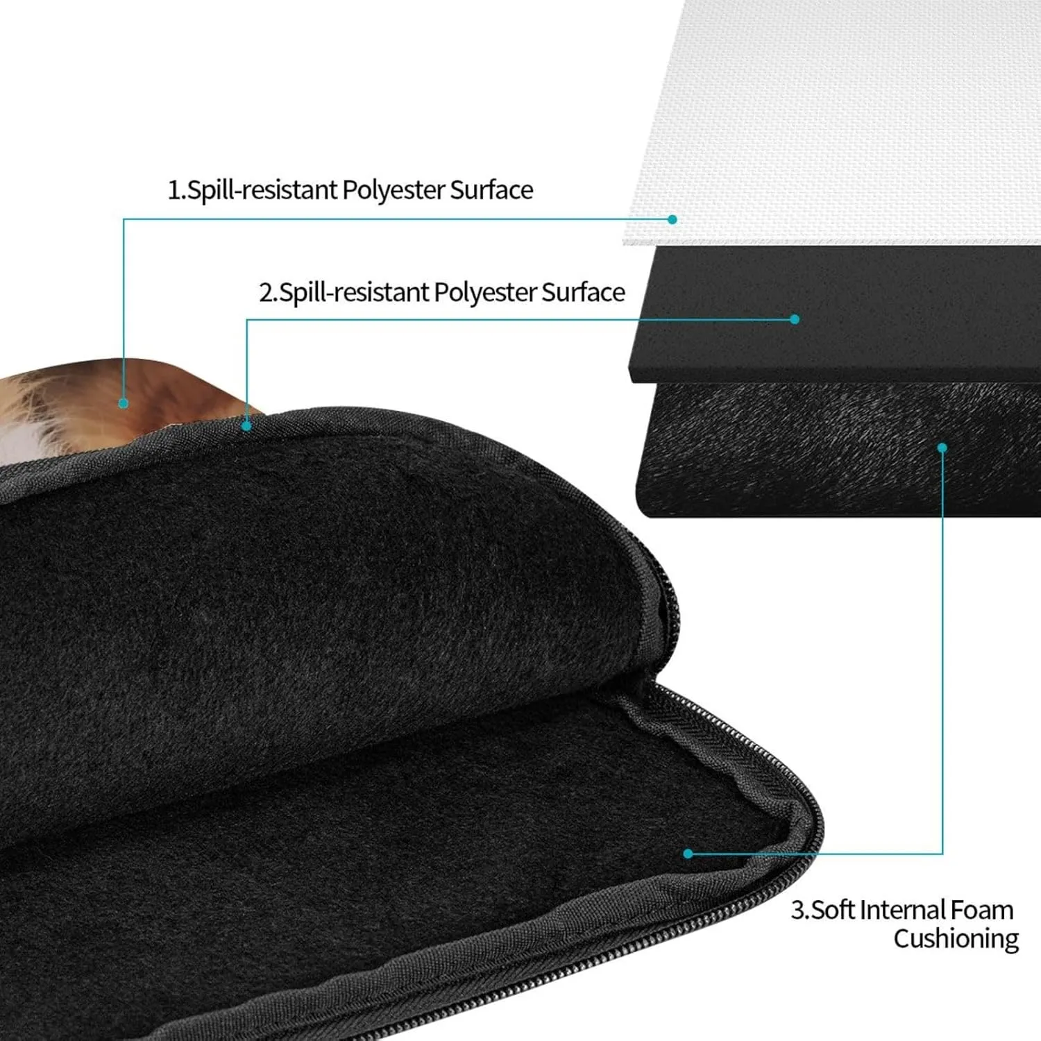 13 Inch Laptop Sleeve Bag Waterproof Shockproof Laptop Case Bag Dogs Retriever Computer Skin Bags Lightweight Tablet Carrying Case