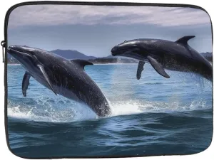 13 Inch Laptop Sleeve Bag Waterproof Shockproof Laptop Case Bag Jumping Whales Computer Skin Bags Lightweight Tablet Carrying Case