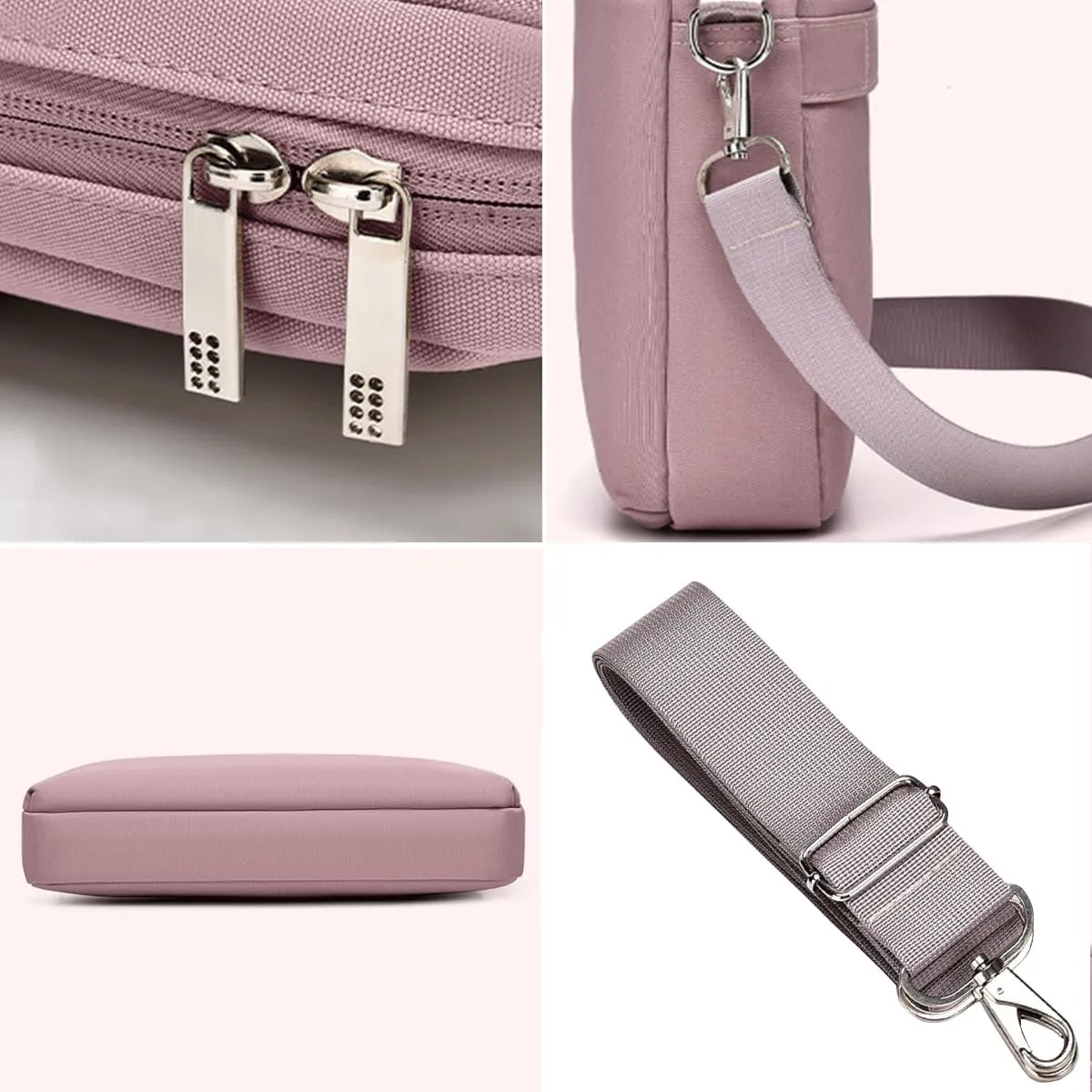 14 15 Inch Laptop Sleeve Case, Waterproof Computer Bag Cover Compatible with Lenovo Acer HP ASUS Chromebook 14, Dell XPS 15/Inspiron 14, HP Stream 14", ASUS Zenbook Vivobook 14" Laptop, Pink