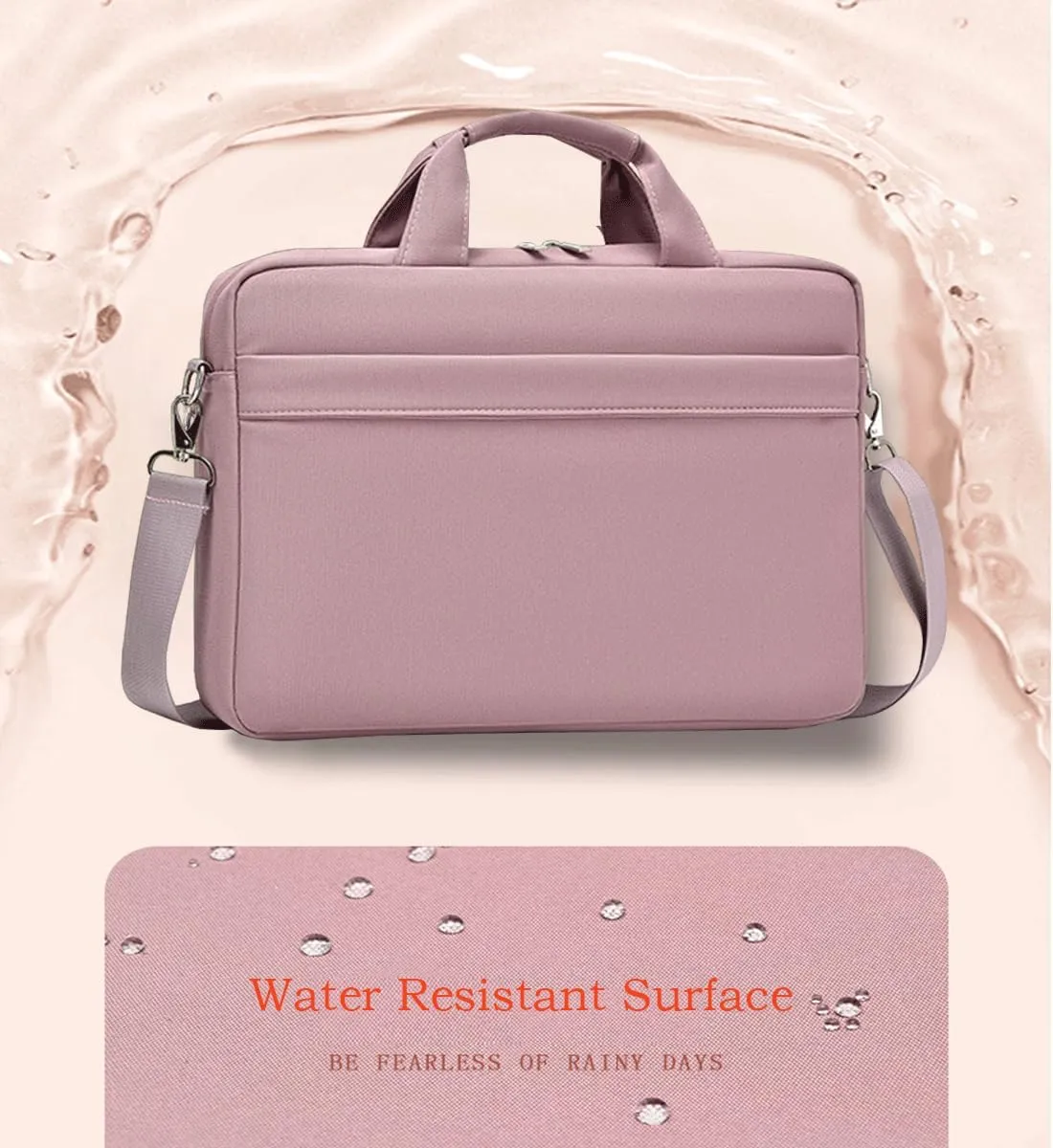 14 15 Inch Laptop Sleeve Case, Waterproof Computer Bag Cover Compatible with Lenovo Acer HP ASUS Chromebook 14, Dell XPS 15/Inspiron 14, HP Stream 14", ASUS Zenbook Vivobook 14" Laptop, Pink