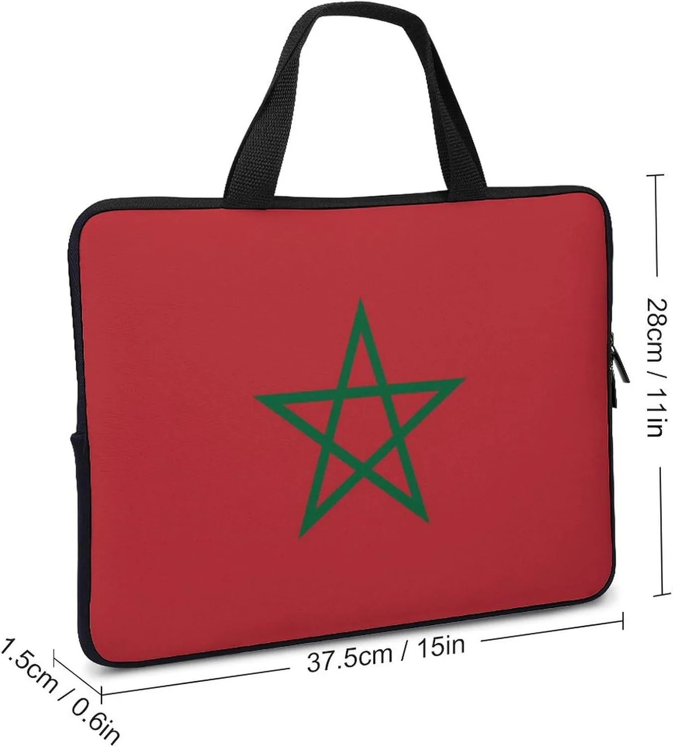 15-15.6 Inch Abkhazia Flag Laptop Sleeve Case, Durable Computer Bag with Handle