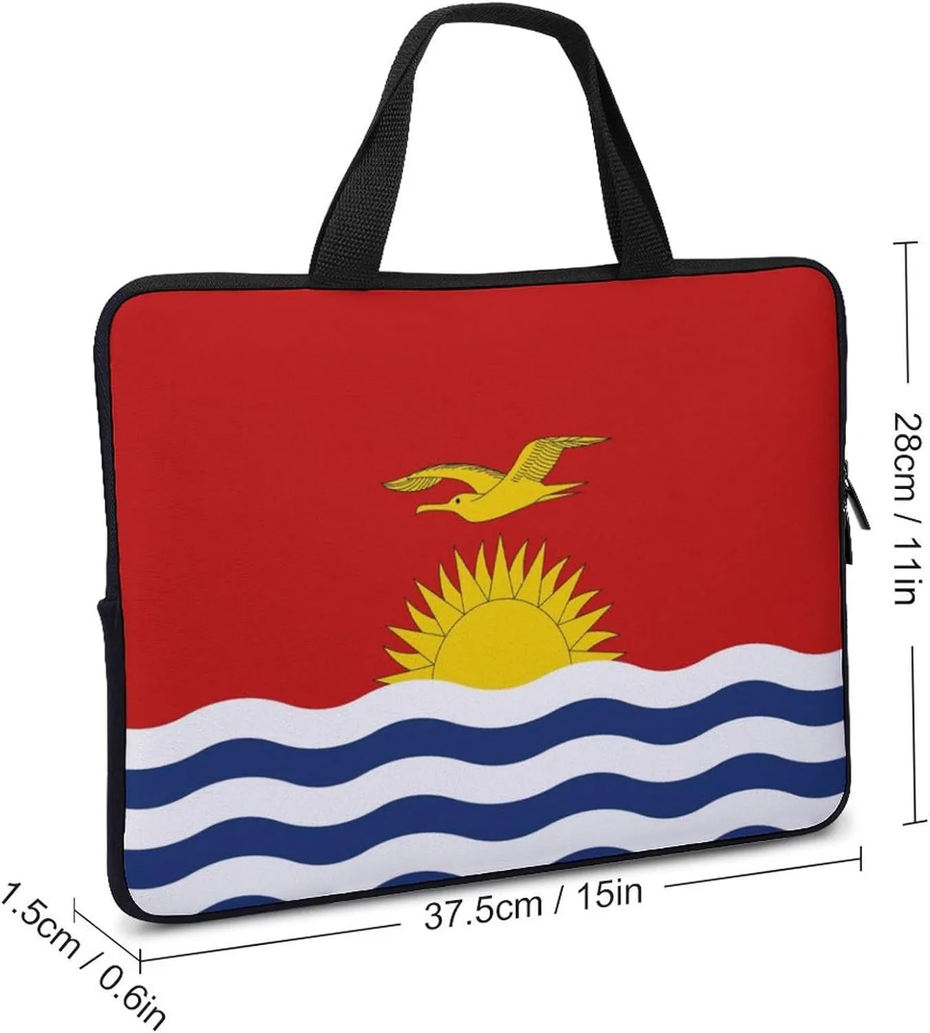 15-15.6 Inch Abkhazia Flag Laptop Sleeve Case, Durable Computer Bag with Handle