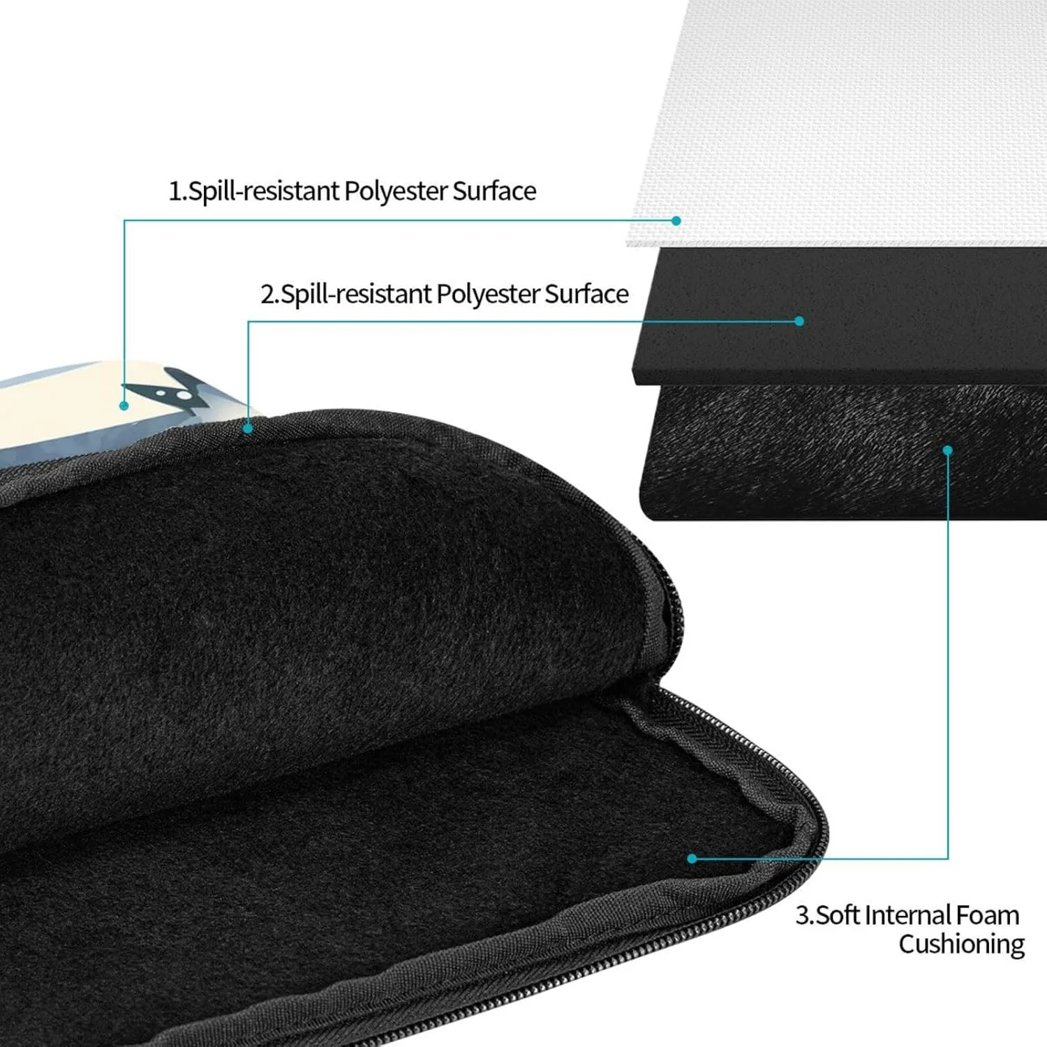 15 Inch Laptop Sleeve Bag Waterproof Shockproof Laptop Case Bag Christmas Deer Computer Skin Bags Lightweight Tablet Carrying Case