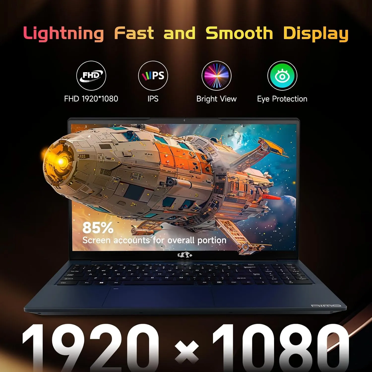 15.6-FHD-Laptop Student-Laptop, 16GB RAM 1TB SSD, Intel Pentium Quad-Core N100 Processor (Up to 3.4GHz) Backlit Keyboard Fingerprint WiFi 6 BT5.2 Business-Laptop, 2 Years Warranty Windows 11 Laptop