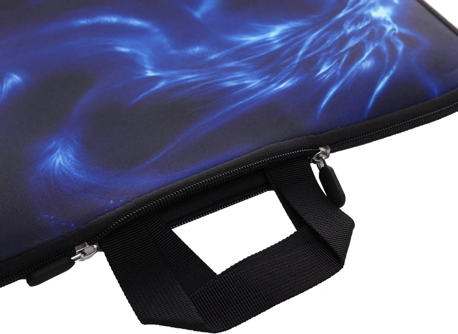 15.6-Inch Neoprene Laptop Sleeve Case with Hidden Handle for 14 14.1 15 15.6" Inch Men Women Acer/Asus/Dell/Lenovo/Thinkpad/Toshiba (15-15.6 Inch, Blue Dragon)