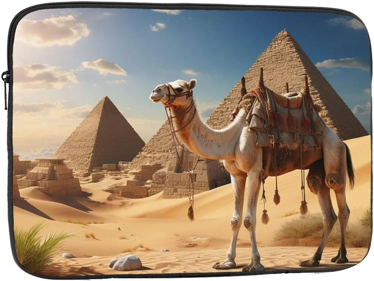 17 Inch Laptop Sleeve Bag Waterproof Shockproof Laptop Case Bag Camel Desert Computer Skin Bags Lightweight Tablet Carrying Case