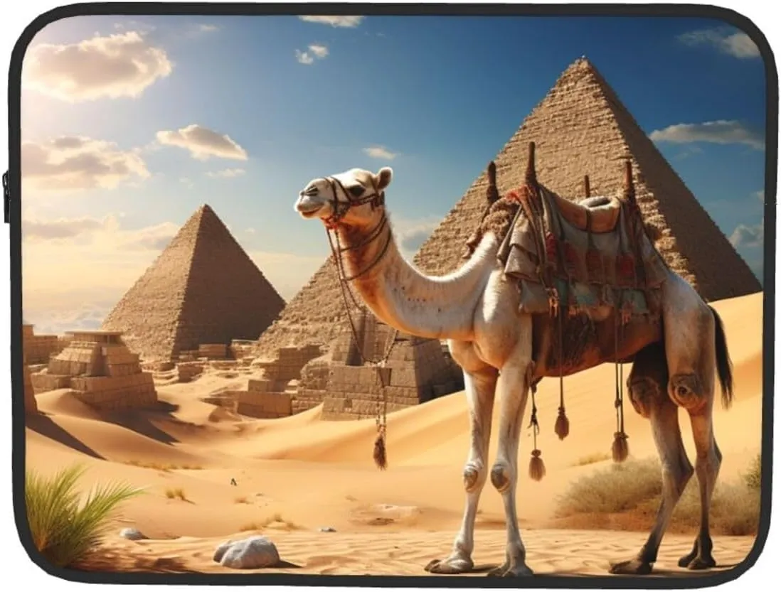 17 Inch Laptop Sleeve Bag Waterproof Shockproof Laptop Case Bag Camel Desert Computer Skin Bags Lightweight Tablet Carrying Case
