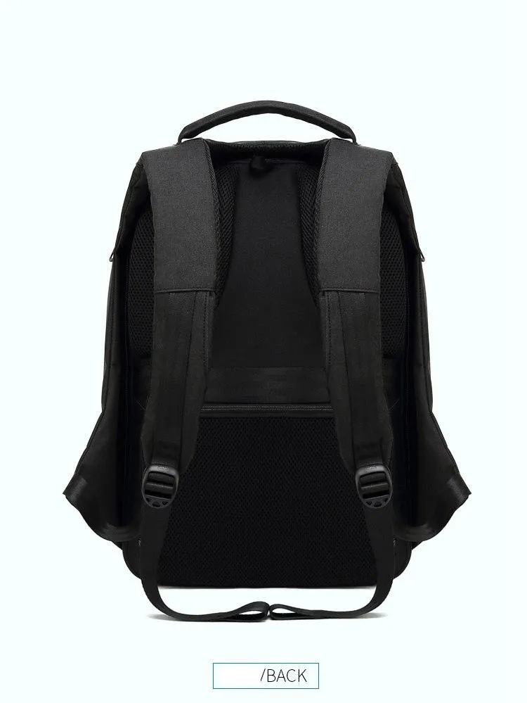 17 inches Laptop Anti-theft Backpack Water Repellent Multifunct Rucksack with USB Charging