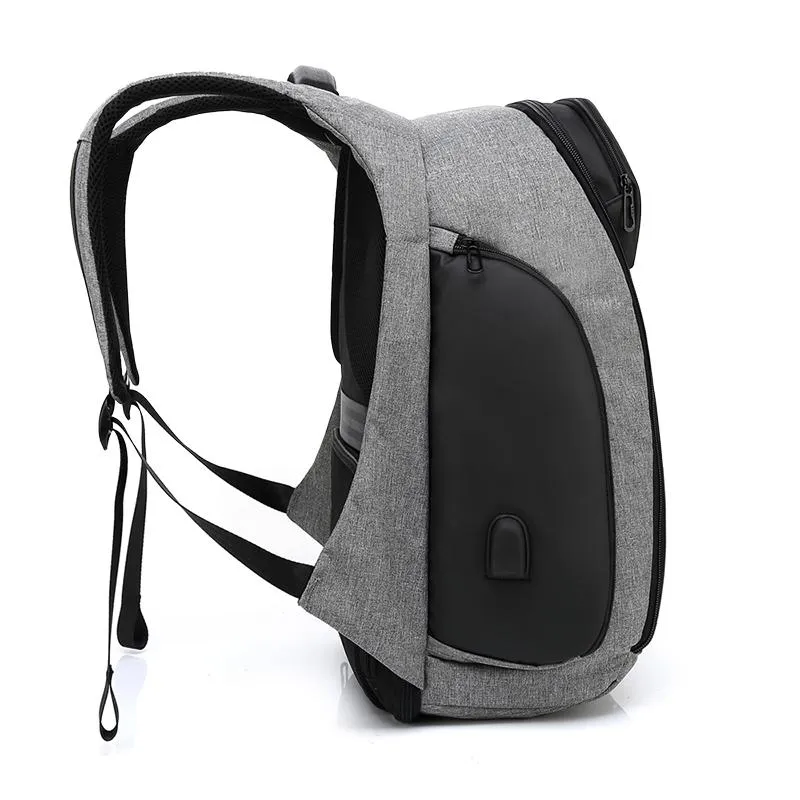 17 inches Laptop Anti-theft Backpack Water Repellent Multifunct Rucksack with USB Charging