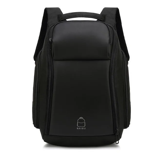 17 inches Laptop Anti-theft Backpack Water Repellent Multifunct Rucksack with USB Charging