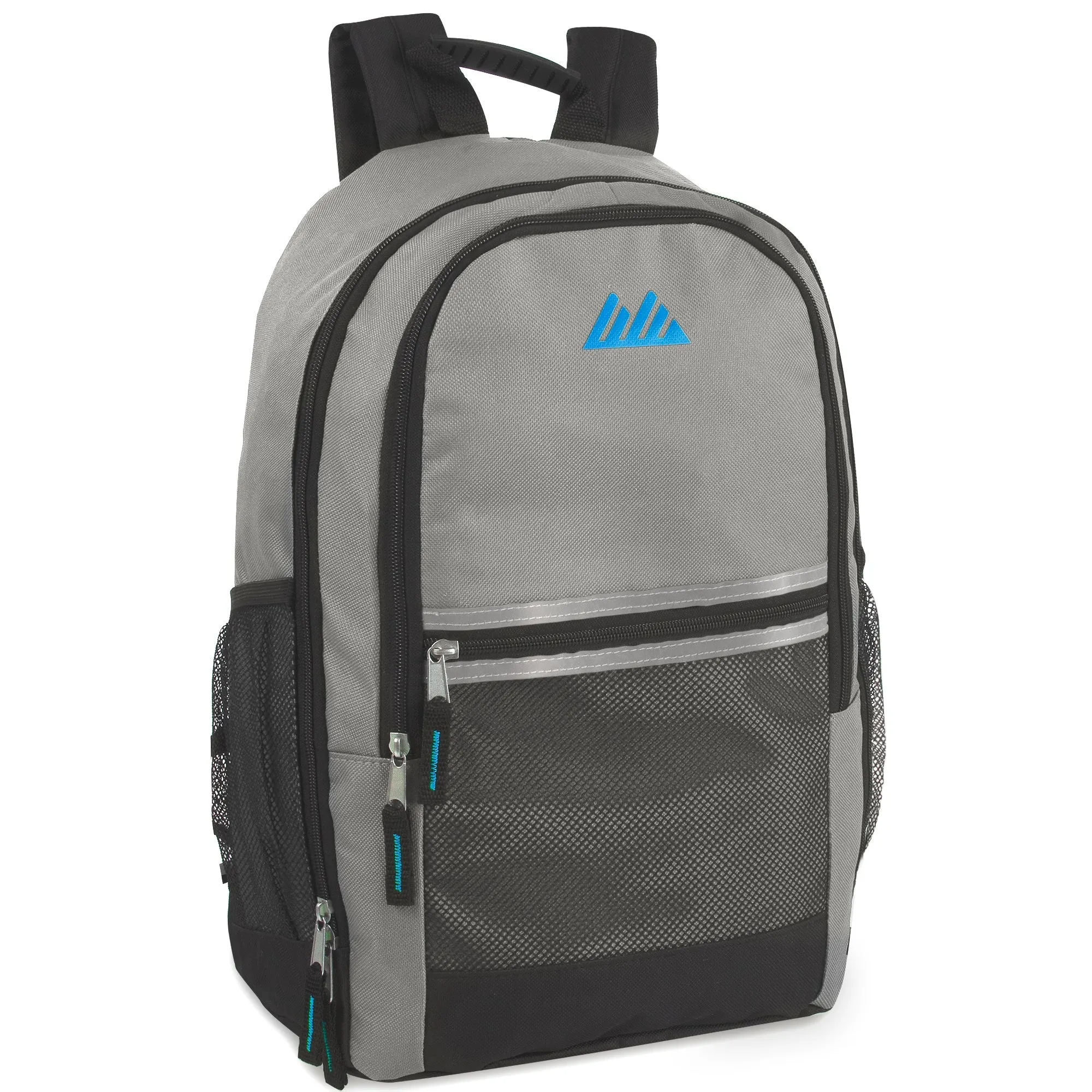18 Inch Multi-Pocket Reflective Backpack -  5 Dark Colors