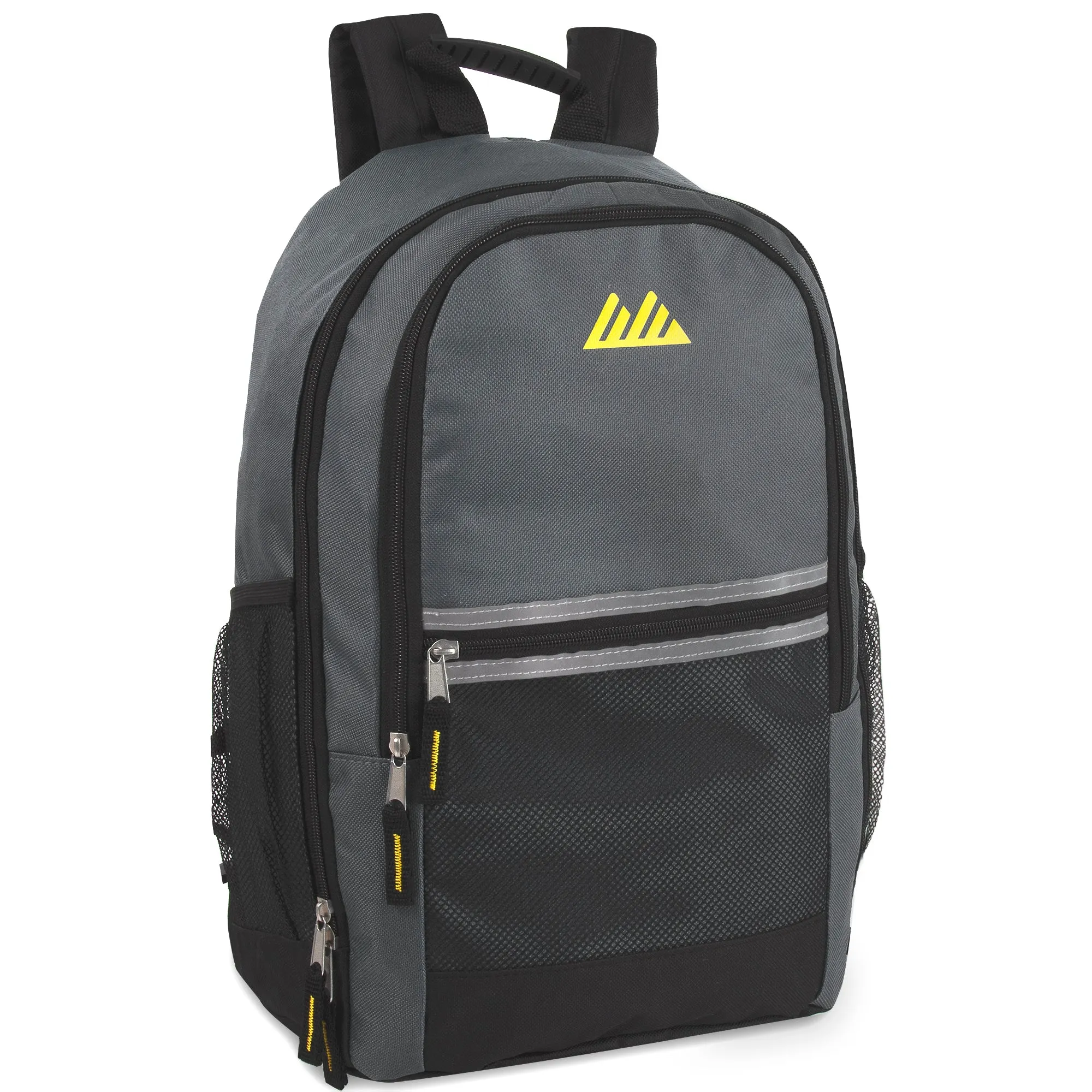 18 Inch Multi-Pocket Reflective Backpack -  5 Dark Colors