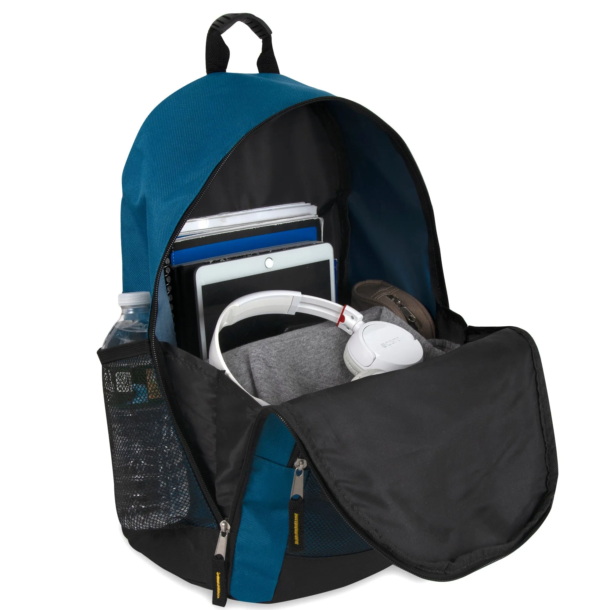 18 Inch Multi-Pocket Reflective Backpack -  5 Dark Colors