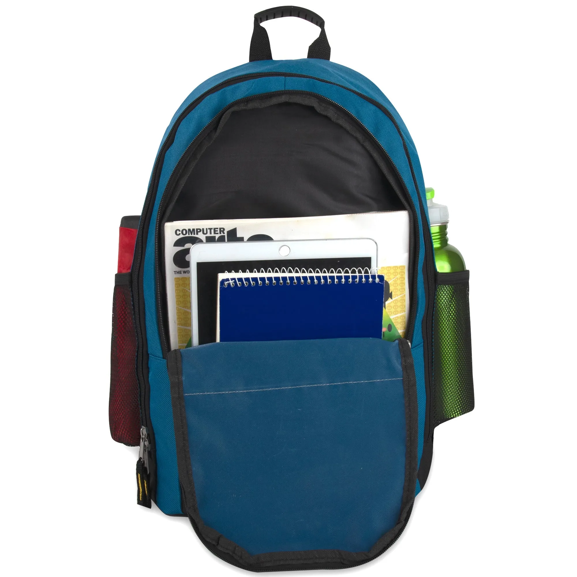 18 Inch Multi-Pocket Reflective Backpack -  5 Dark Colors