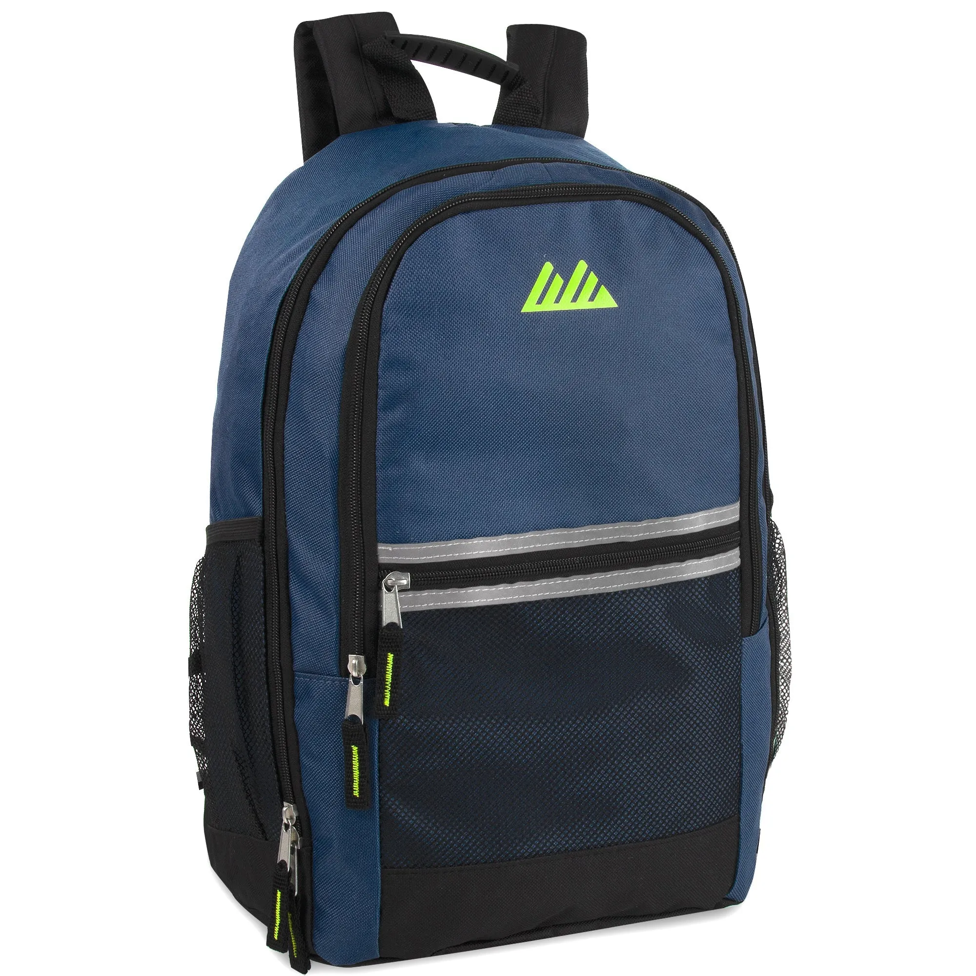 18 Inch Multi-Pocket Reflective Backpack -  5 Dark Colors