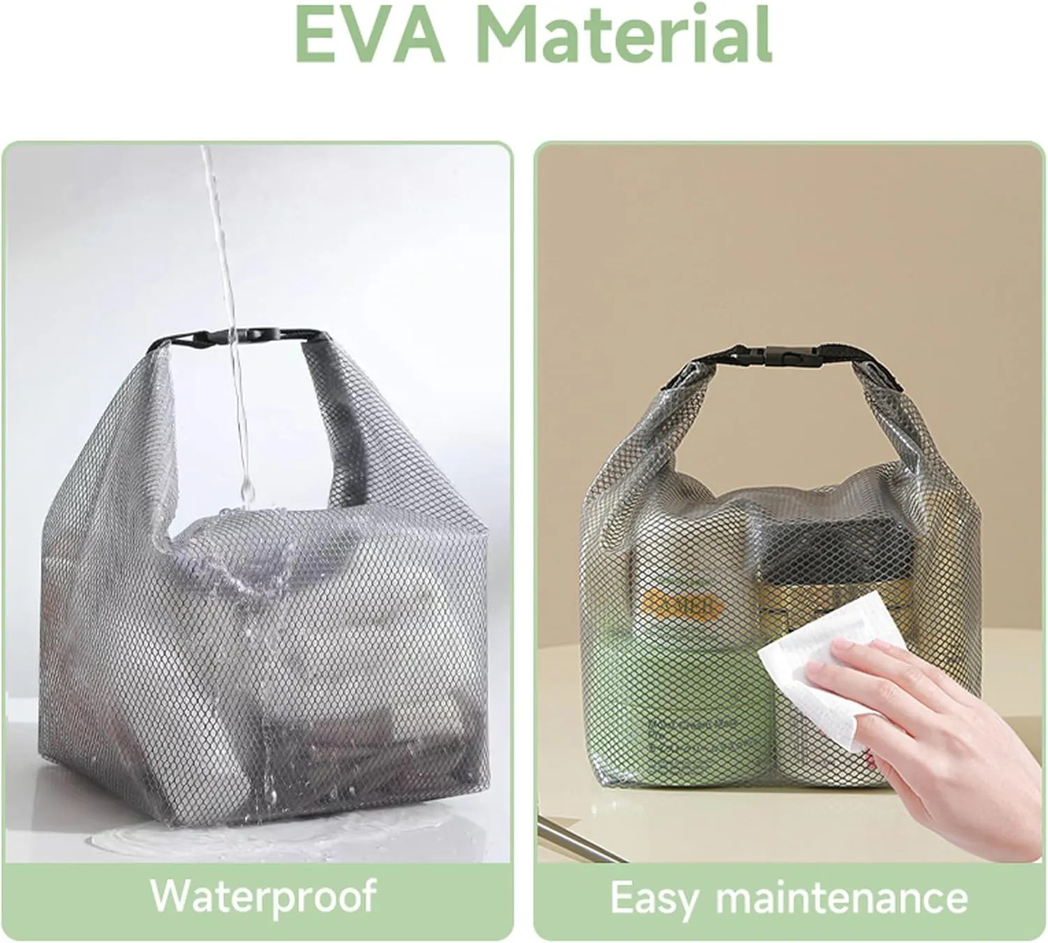 2 Pack TSA Approved Toiletry Bags, Waterproof Clear Makeup Cosmetic Bag Organizer, Toiletries Travel Bag for Traveling, Carry-On Travel for Women Men. (Grey)