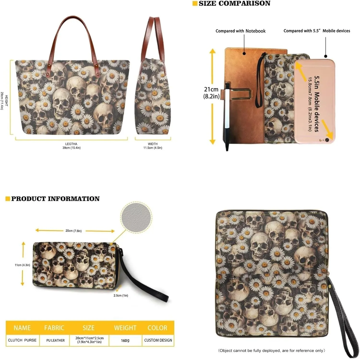 2 Pcs Women Handbag Set Tote Bag Large Shoulder Bag Top Handle Purse PU Wallet Set for Work Shopping Travel