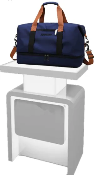 2023 New Dry/Wet Separation Travel Bag with Shoe Compartment, Travel Duffle Bag with Attachable Shoulder Strap, Women's Sports Gym Tote, Large Capacity & Lightweight & Waterproof (Blue-A)