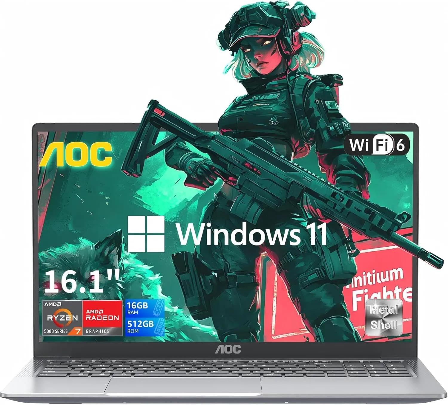 2025 16.1 Laptop Computer AMD Ryzen 7 5700U (8C/16T, Up to 4.3GHz) Radeon RX Vega 8 Graphics Laptop 16GB RAM 512GB NVMe SSD, Windows 11, FHD Display, WiFi 6, 53Wh Battery, HDMI, Webcam, Backlit KB