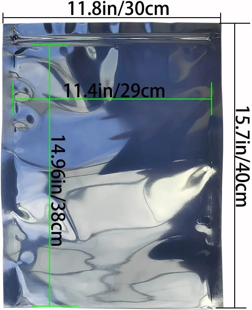 20pcs 11.8x15.7in/30x40cm Large Anti Static Bags with 20pcs Stickers, Premium Resealable Antistatic Bag,ESD Bags for Computer Electronic Devices