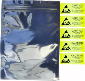 20pcs 11.8x15.7in/30x40cm Large Anti Static Bags with 20pcs Stickers, Premium Resealable Antistatic Bag,ESD Bags for Computer Electronic Devices