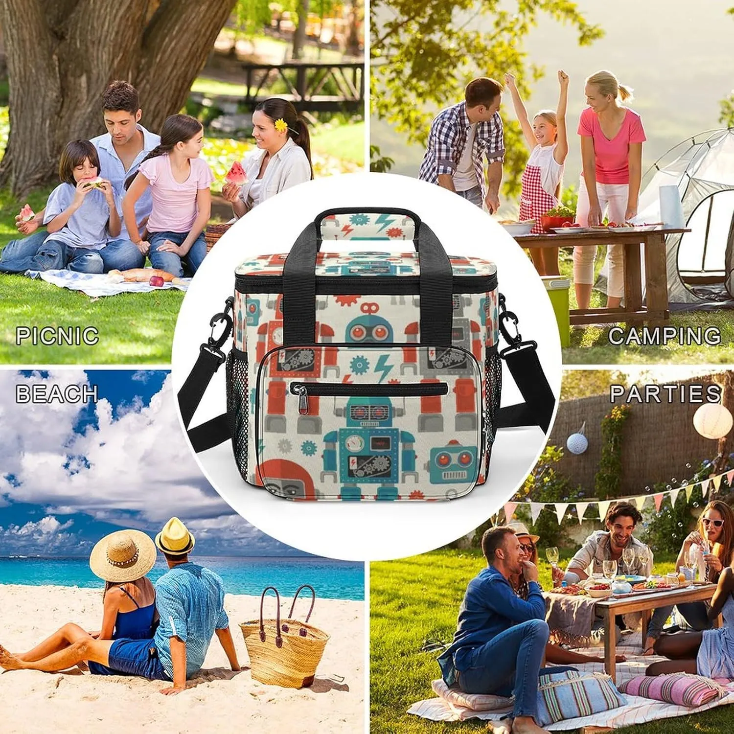 22.5L Insulated Camping Coolers Bag Large Leakproof Ice Chest for Beach Travel Picnic
