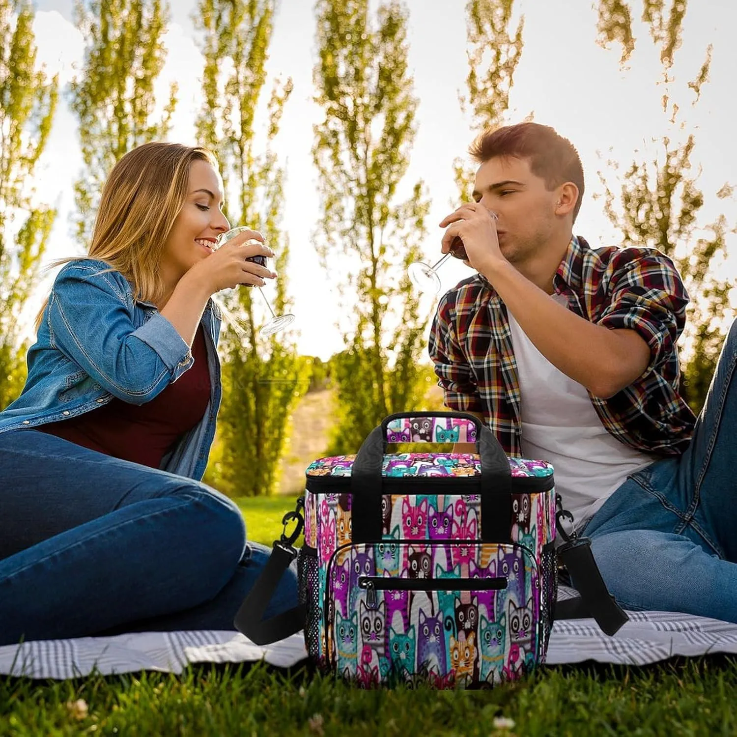 22.5L Waterproof Soft Cooler BagInsulated Lunch Box for Camping Fishing Beach Road Trips