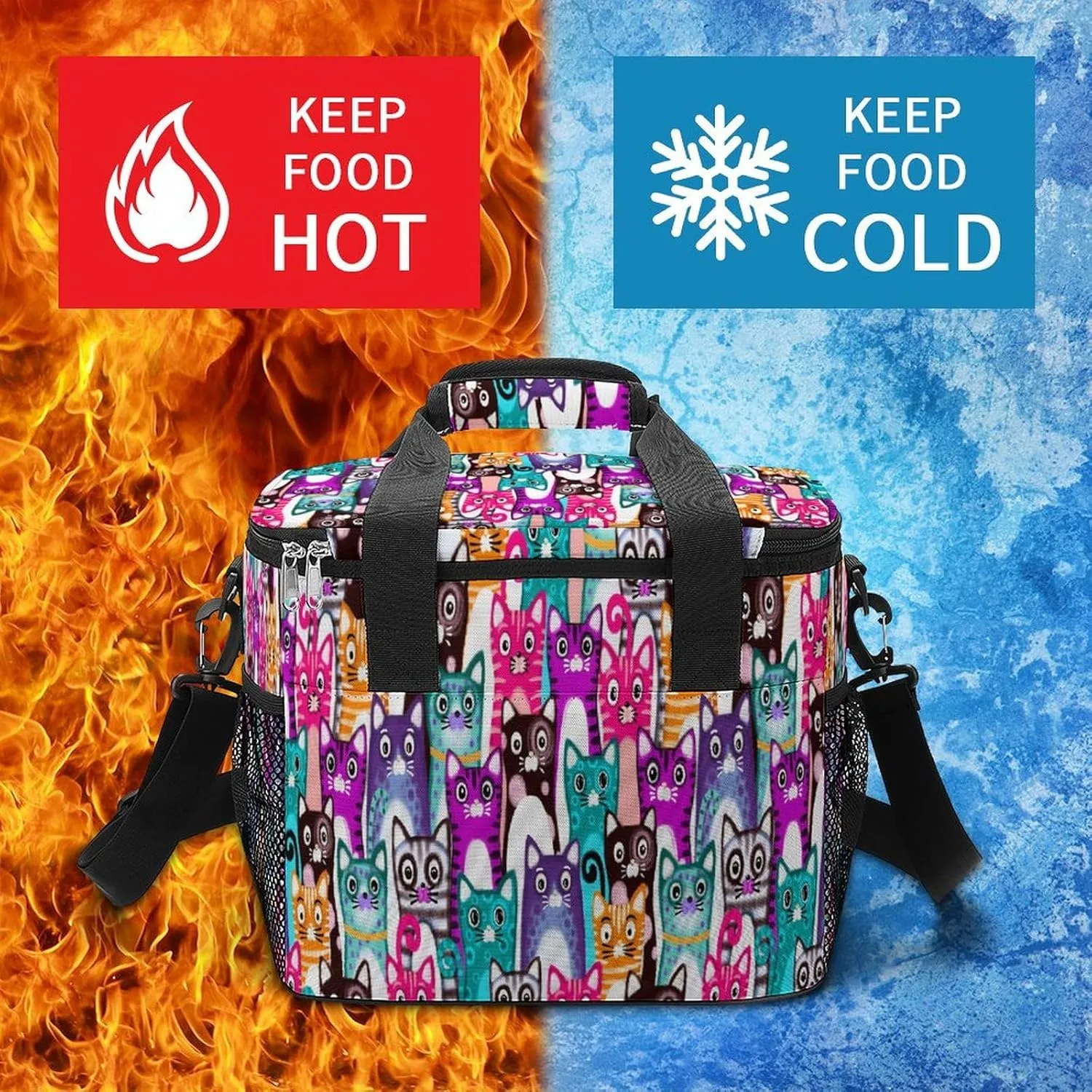 22.5L Waterproof Soft Cooler BagInsulated Lunch Box for Camping Fishing Beach Road Trips