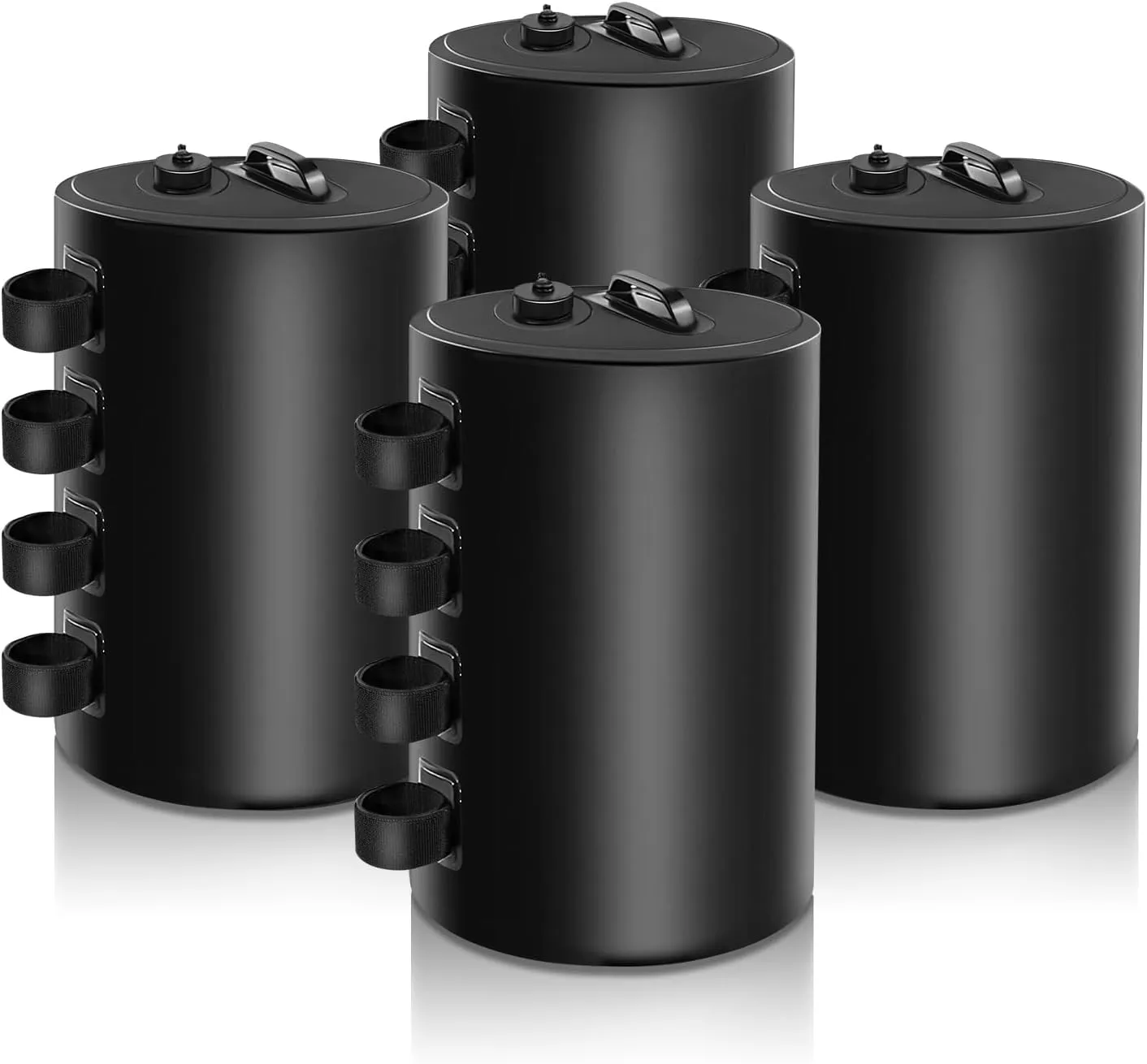 265 LBS Canopy Water Weight Bag, 4 Pack 66 LB Water Tent Weights Set of 4 Leg Weights for Gazebo, 4 Pack 30 L Pop Up Canopy, Canopies, Tent (Black 30L)