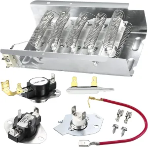279838 Dryer Heating Element Fit for Whirlpool & Maytag & Kenmore Dryers Replaces AP3094254 PS334313 8565582 3403585 - with 3392519 3977393 Thermal Fuse & 3387134 3977767 High-Limit Thermostat-Sikawai