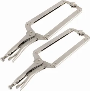 2PCS 18 Inches C-clamp Locking Pliers with Swivel Pads, Locking Clamp Pliers, Welding Clamps for Wood Working and Welding