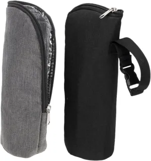 2pcs Baby Bottle Thermal Bag Insulated Pouch for Travel Wide Milk Bottle Insulated Bag Handle Buckle