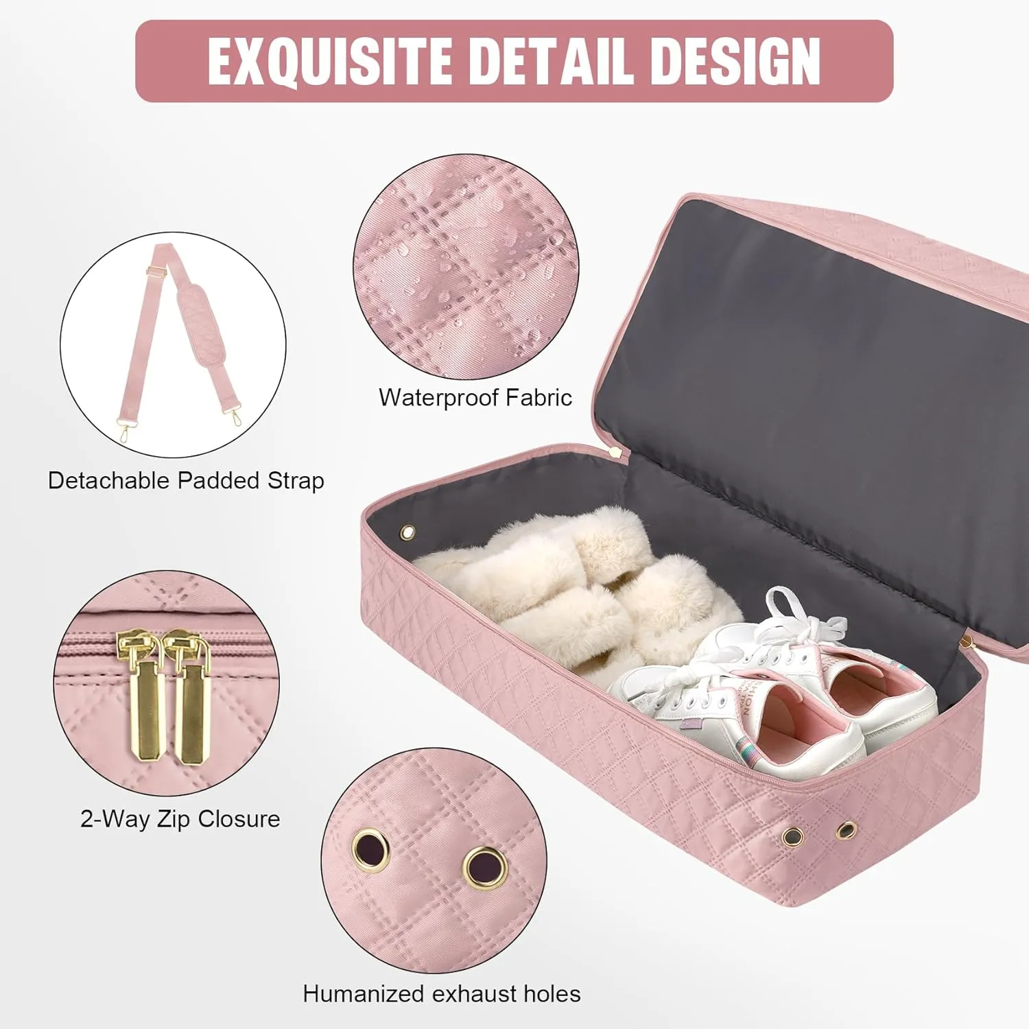 3 Pack Pink Travel Duffle Bag, Weekend Bags for Women with Shoe Compartment, Large Toiletry Personal Item Travel Carry on Bags with Wet Pocket, Gym Overnight Hospital Bag for Delivery Business Pink