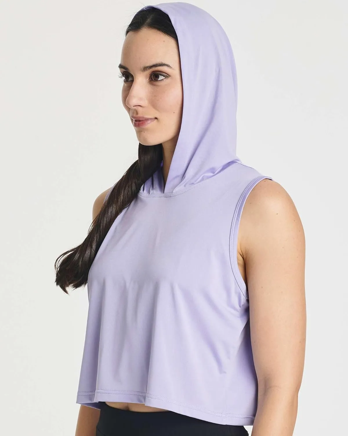 3 Pack: Women's Dry-Fit Sleeveless Cropped Tank Top Hoodie - Athletic Crop Sweatshirt