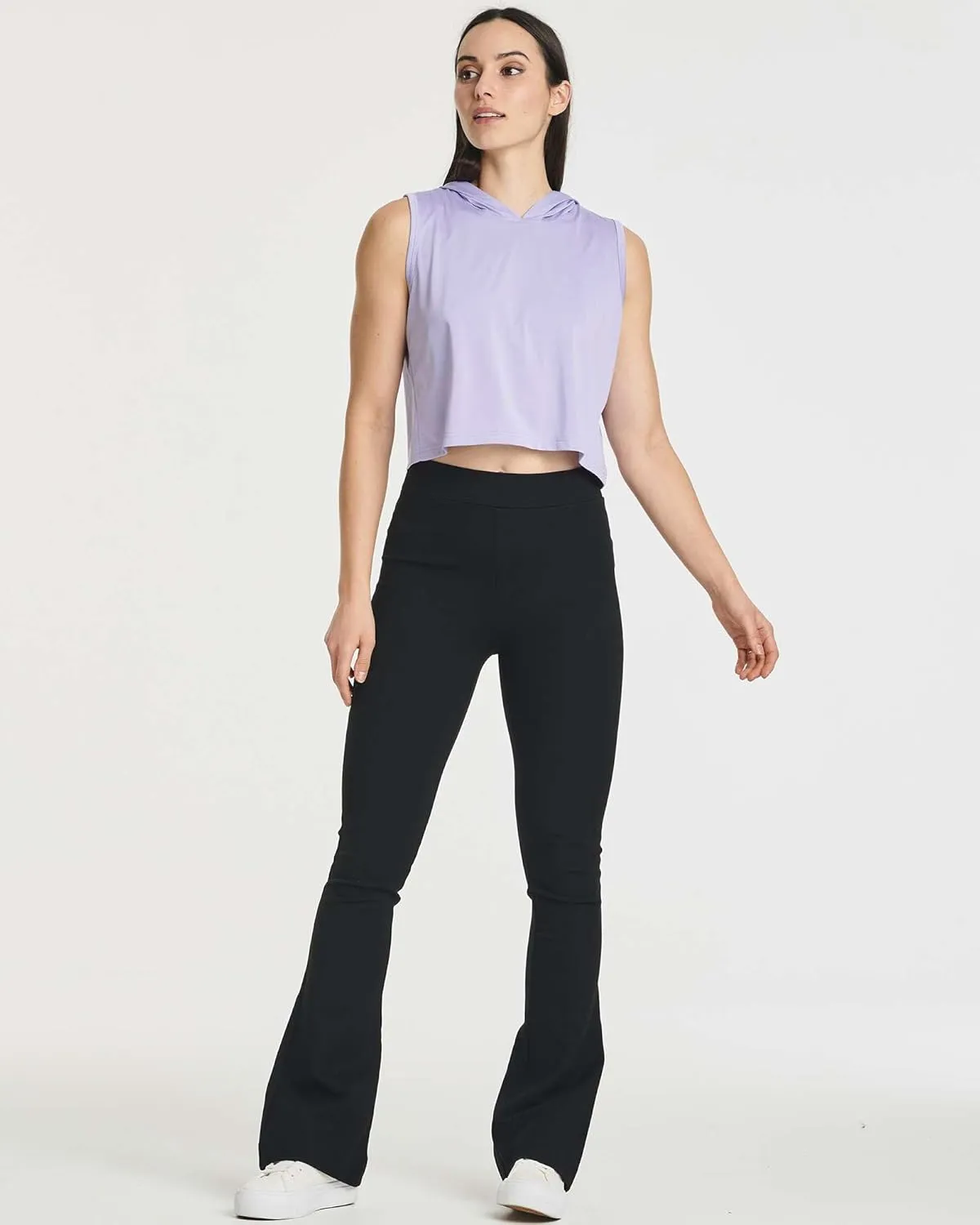 3 Pack: Women's Dry-Fit Sleeveless Cropped Tank Top Hoodie - Athletic Crop Sweatshirt