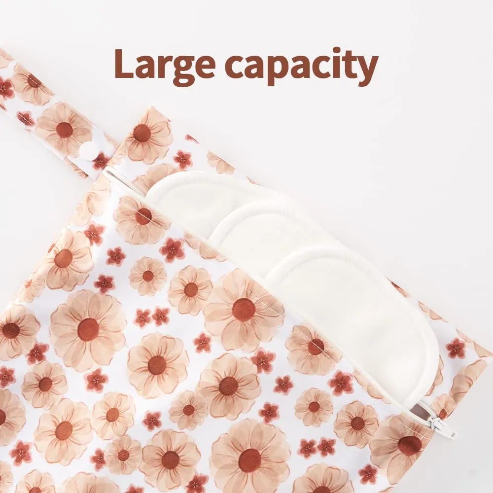 3 Set Wet Bag Storage Bag Waterproof Washable Travel Bags, Beach, Pool, Gym Bag for Swimsuits & Wet Clothes for Baby(Dandelion)