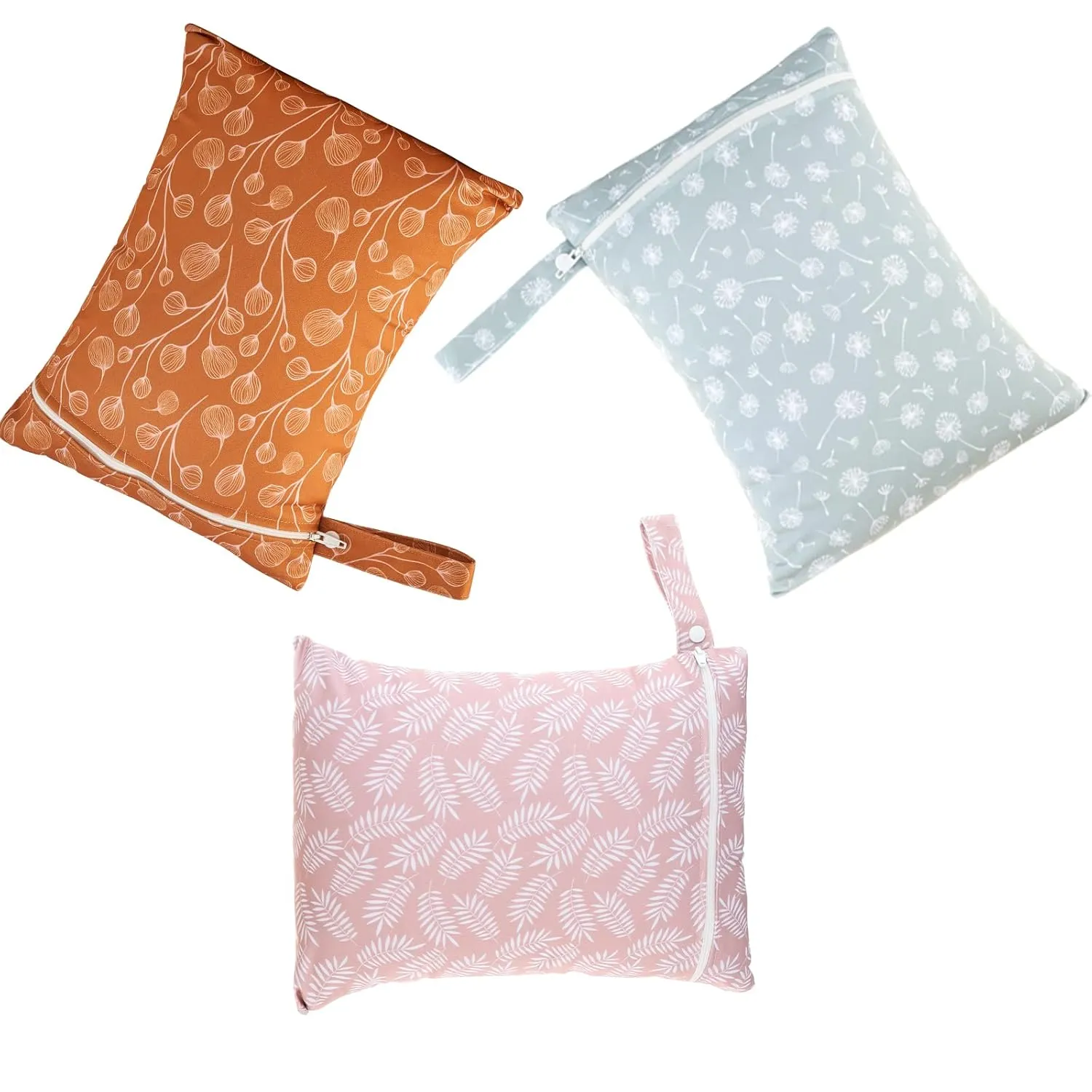 3 Set Wet Bag Storage Bag Waterproof Washable Travel Bags, Beach, Pool, Gym Bag for Swimsuits & Wet Clothes for Baby(Dandelion)
