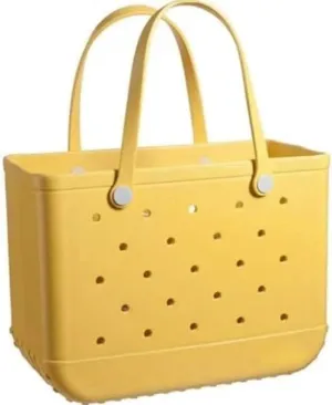 3 Sizes Waterproof Rubber Beach Tote Bag - Large/Medium/Small Waterproof, Sandproof, Washable, Lightweight Travel & Outdoor