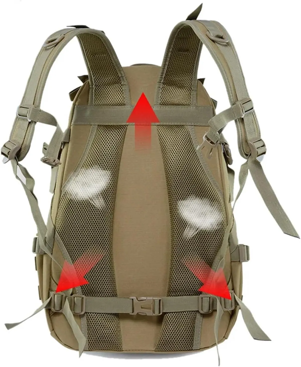 30-40L Camping Backpack Men's Bag Travel Bags Climbing Rucksack Hiking Outdoor Reflective Shoulder Fishing Bag(Style1)