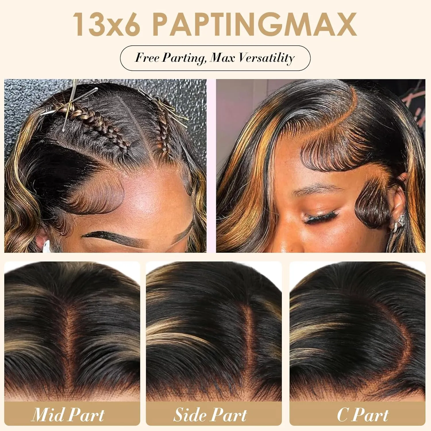 30 Inch Ombre Lace Front Wig Human Hair 210% Density FB/30 Human Hair Wig 13x6 Body Wave Lace Wigs Human Hair Pre Plucked HD Frontal wig For Women Highlight Glueless Wigs