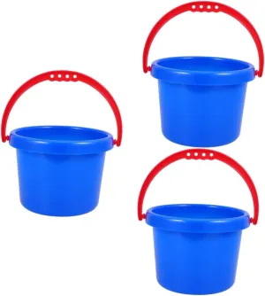 3pcs Beach Toy Bucket Ice Buckets Sand Pails Bulk Water Pails Gardening Bath Toy Summer Beach Games Beach Sand Bucket Toy Beach Games for Adults Fishing Bucket Water Pool Holder Pp