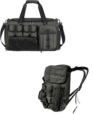 4 In1Sports Duffel Bags-Waterproof Gym Bag with Shoe Compartment;Personal Item Bag with Wet Pocket; Thicken Overnight Bag&Weekender Bag-Gym Bag for Women&Men Travel, Sports, Fitness (Grey)